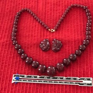 Necklace and earrings